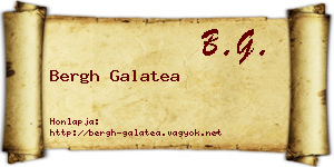 Bergh Galatea névjegykártya